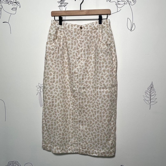 90s Animal Print Skirt CHAUS - Picture 1 of 6